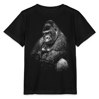 Gorilla - T-shirt bio MINI CREATOR Stanley/Stella Enfant - noir - Devant - Mikhail (115cm)