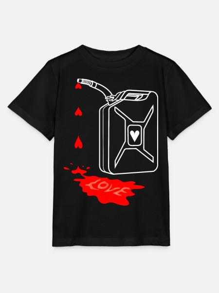love is my fuel, gasoline jerrycan, Benzinkanister - Stanley/Stella Kinder T-Shirt MINI CREATOR  - Schwarz