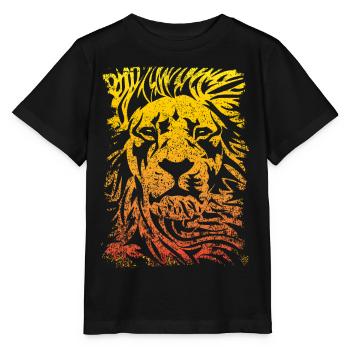 lion - Stanley/Stella MINI CREATOR Kids’ T-Shirt - black - Front - Mikhail (115cm)