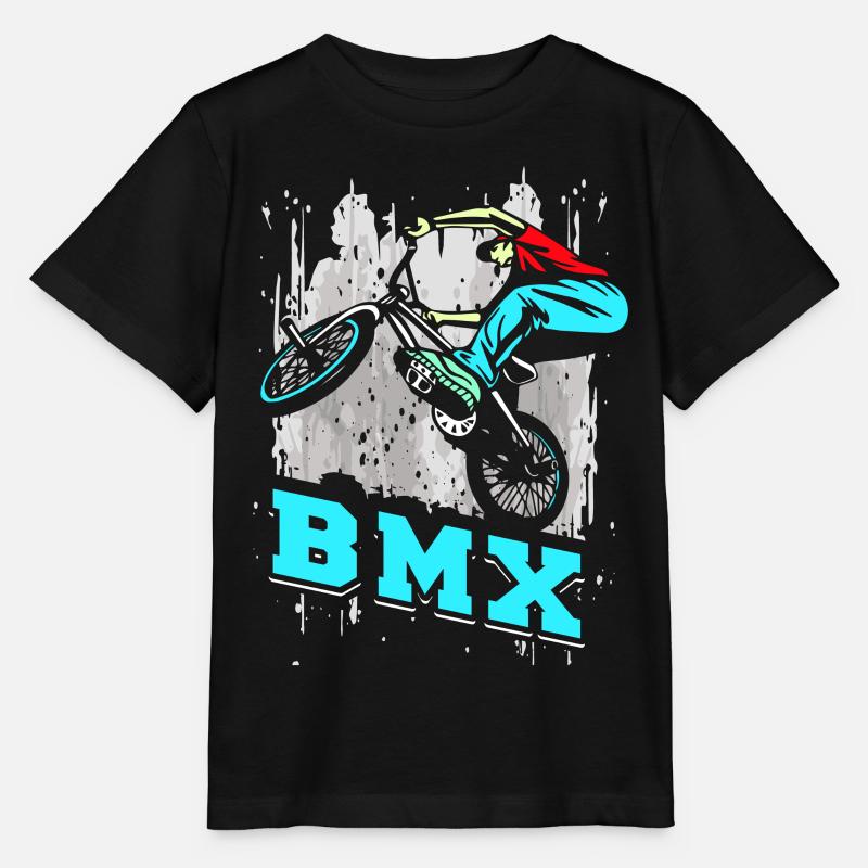 BMX vélo | Roue BMX | Cool BMX | Idée de cadeau - T-shirt bio MINI CREATOR Stanley/Stella Enfant - noir
