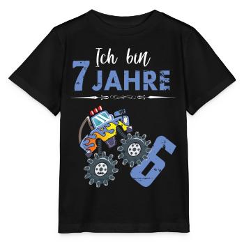 Ich bin 7 Jahre - Stanley/Stella Kinder T-Shirt MINI CREATOR  - Schwarz - Vorne - Mikhail (115cm)