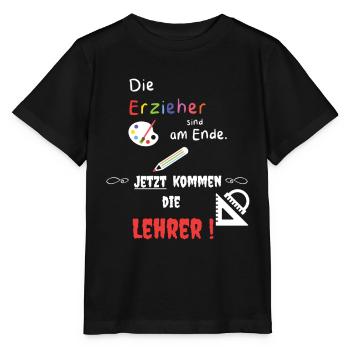 Grundschule Lustig Einschulung Motiv - Stanley/Stella Kinder T-Shirt MINI CREATOR  - Schwarz - Vorne - Mikhail (115cm)