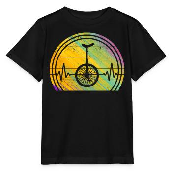 Unicycle unicycle artist unicycle motifs - Stanley/Stella MINI CREATOR Kids’ T-Shirt - black - Front - Mikhail (115cm)