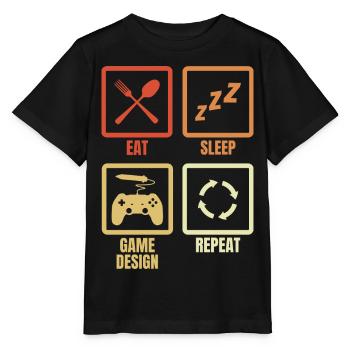 Game Designer Schedule - Stanley/Stella MINI CREATOR Kids’ T-Shirt - black - Front - Mikhail (115cm)