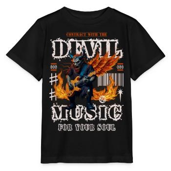 Musique rock diabolique - T-shirt bio MINI CREATOR Stanley/Stella Enfant - noir - Devant - Mikhail (115cm)