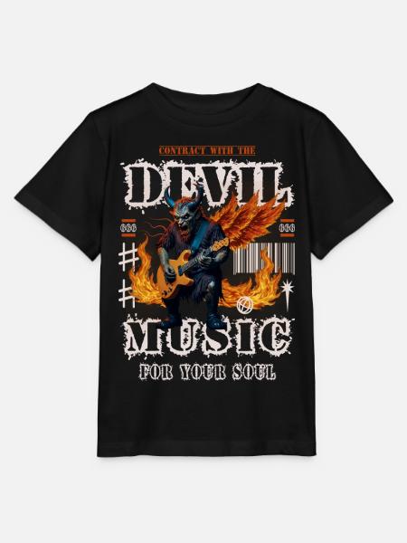 Teufel Rock Musik - Stanley/Stella Kinder T-Shirt MINI CREATOR  - Schwarz