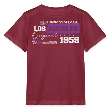1959 Vintage Born Legend 65 Birthday - Stanley/Stella MINI CREATOR Kids’ T-Shirt - burgundy - Front - Kain (125cm)