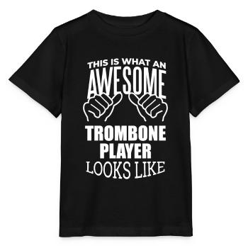 Trombone Trombone Trombone - T-shirt bio MINI CREATOR Stanley/Stella Enfant - noir - Devant - Mikhail (115cm)