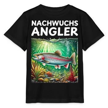Cadeau de pêcheur pour enfants Trout - T-shirt bio MINI CREATOR Stanley/Stella Enfant - noir - Devant - Mikhail (115cm)