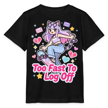 😻 Chaton élégant - Trop vite pour se déconnecter - - T-shirt bio MINI CREATOR Stanley/Stella Enfant - noir - Devant - Mikhail (115cm)