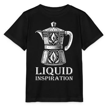 Coffee Pot Design – Liquid Inspiration - Stanley/Stella MINI CREATOR Kids’ T-Shirt - black - Front - Mikhail (115cm)