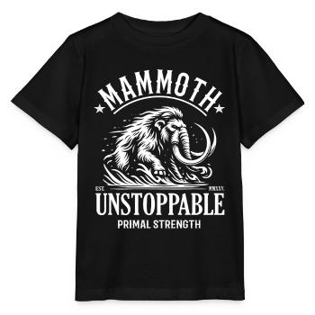 Mammoth Design – Primal Strength - Stanley/Stella Kinder T-Shirt MINI CREATOR  - Schwarz - Vorne - Mikhail (115cm)