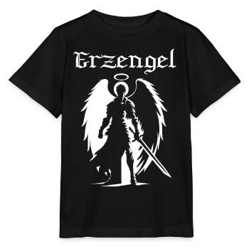 Conception de la silhouette de l’archange – Puissance céleste - T-shirt bio MINI CREATOR Stanley/Stella Enfant - noir - Devant - Mikhail (115cm)