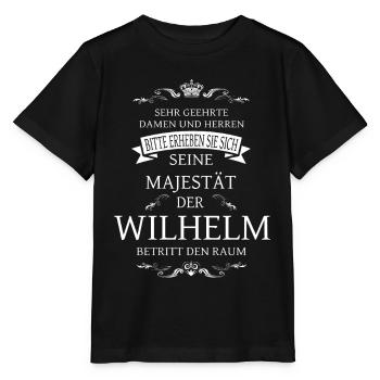 Seine Majestät der Wilhelm betritt den Raum - Stanley/Stella Kinder T-Shirt MINI CREATOR  - Schwarz - Vorne - Mikhail (115cm)