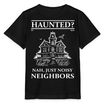 Maison hantée – Hantée ? Voisins, proches, juste bruyants - T-shirt bio MINI CREATOR Stanley/Stella Enfant - noir - Devant - Mikhail (115cm)