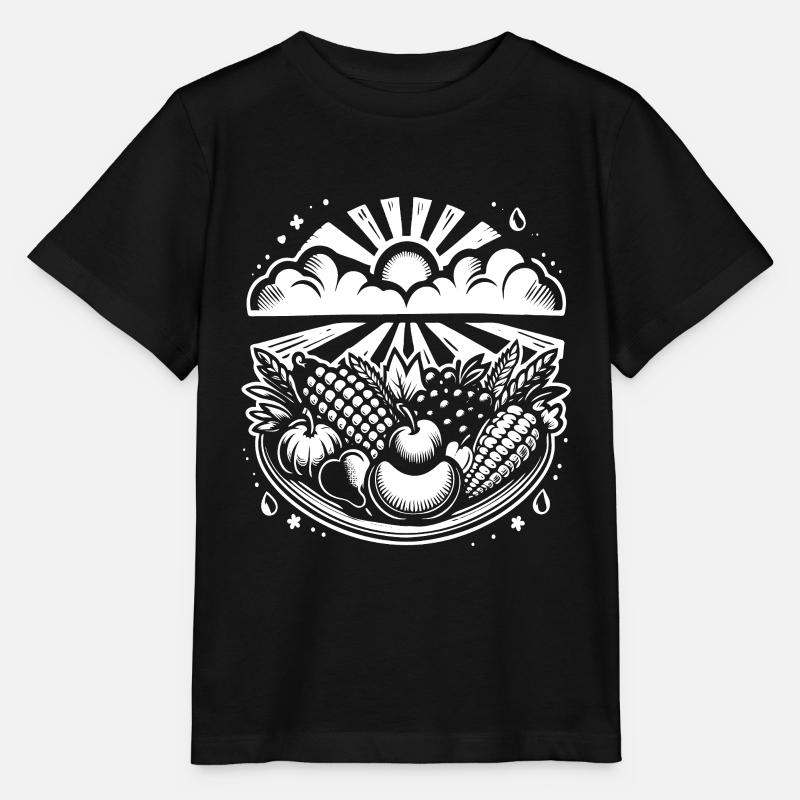 Conception de silhouettes de Thanksgiving - T-shirt bio MINI CREATOR Stanley/Stella Enfant - noir