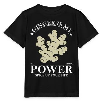 Le gingembre est mon design de pouvoir - T-shirt bio MINI CREATOR Stanley/Stella Enfant - noir - Devant - Mikhail (115cm)