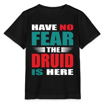 N’ayez crainte, le druide est là Tenue - T-shirt bio MINI CREATOR Stanley/Stella Enfant - noir - Devant - Mikhail (115cm)