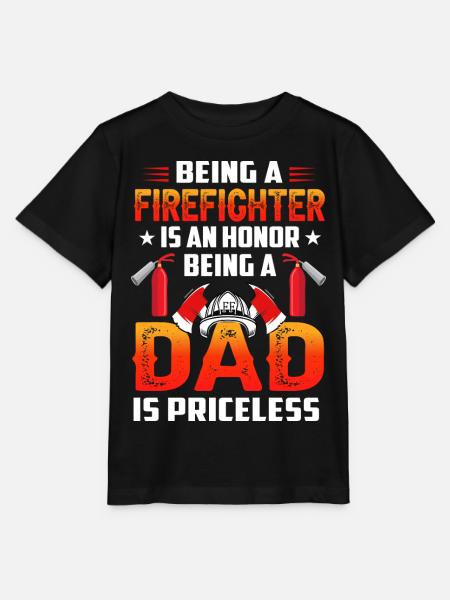 Feuerwehr Papa - Stanley/Stella Kinder T-Shirt MINI CREATOR  - Schwarz