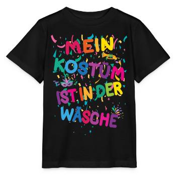 Karneval Kostüm Mein Kostüm ist in der Wäsche - Stanley/Stella Kinder T-Shirt MINI CREATOR  - Schwarz - Vorne - Mikhail (115cm)