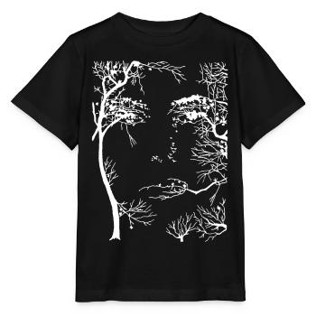 The Face of the Forest (white) - Stanley/Stella MINI CREATOR Kids’ T-Shirt - black - Front - Mikhail (115cm)