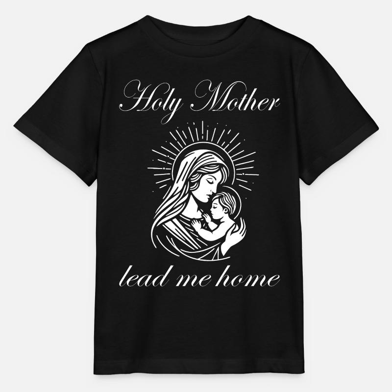 Sainte Mère Guide-moi à la maison Maria Design - T-shirt bio MINI CREATOR Stanley/Stella Enfant - noir