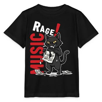 Music Rage Cat Notenblatt Humor - Stanley/Stella Kinder T-Shirt MINI CREATOR  - Schwarz - Vorne - Mikhail (115cm)
