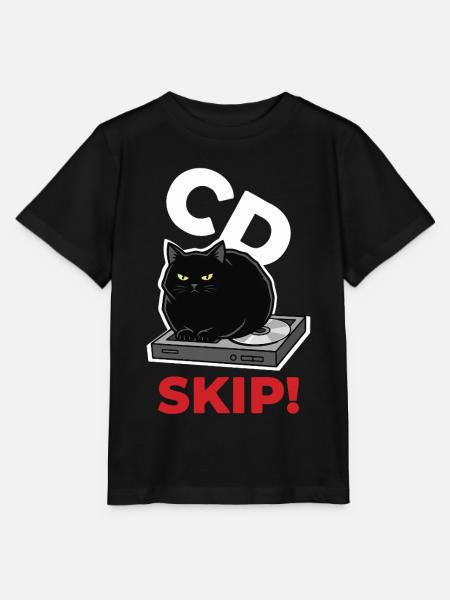 CD Chat überspringen Musik Humor - Stanley/Stella Kinder T-Shirt MINI CREATOR - Schwarz