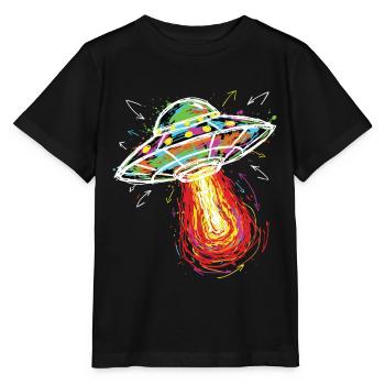 UFO Space Scribble Scribble Color - Stanley/Stella MINI CREATOR Kids’ T-Shirt - black - Front - Mikhail (115cm)