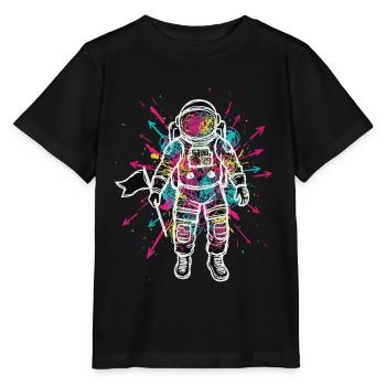 Space Astronaut Scribble Doodles Color - Stanley/Stella MINI CREATOR Kids’ T-Shirt - black - Front - Mikhail (115cm)