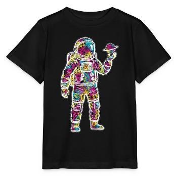 Space Astronaut Scribble Planet Scribbles - Stanley/Stella MINI CREATOR Kids’ T-Shirt - black - Front - Mikhail (115cm)