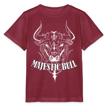 Taureau majestueux - T-shirt bio MINI CREATOR Stanley/Stella Enfant - bordeaux - Devant - Kain (125cm)