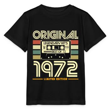 Original 1972 Hits Cassette Rétro - T-shirt bio MINI CREATOR Stanley/Stella Enfant - noir - Devant - Mikhail (115cm)