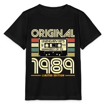 Original-Kassetten-Nostalgie von 1989 - Stanley/Stella Kinder T-Shirt MINI CREATOR  - Schwarz - Vorne - Mikhail (115cm)