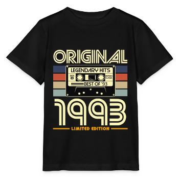 Original 1993 Retro Hits - T-shirt bio MINI CREATOR Stanley/Stella Enfant - noir - Devant - Mikhail (115cm)