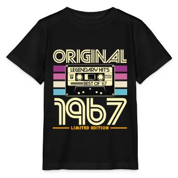 Original 1967 Hits Cassette Retro - T-shirt bio MINI CREATOR Stanley/Stella Enfant - noir - Devant - Mikhail (115cm)