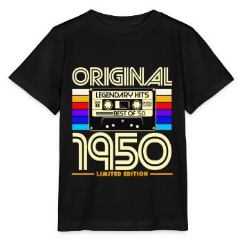 Original 1950's Retro Cassette Tee - Stanley/Stella MINI CREATOR Kids’ T-Shirt - black - Front - Mikhail (115cm)