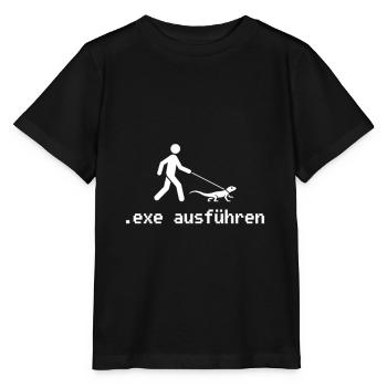 exe ausführen - Stanley/Stella Kinder T-Shirt MINI CREATOR  - Schwarz - Vorne - Mikhail (115cm)