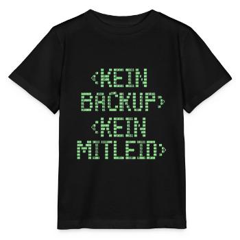No Ticket No Support Informatiker IT Administrator - Stanley/Stella Kinder T-Shirt MINI CREATOR  - Schwarz - Vorne - Mikhail (115cm)