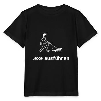 Admin Exe Ausführen - Stanley/Stella Kinder T-Shirt MINI CREATOR  - Schwarz - Vorne - Mikhail (115cm)