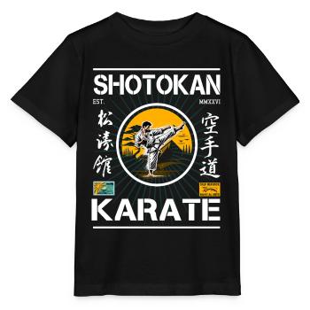 Shotokan Karate Design mit Kanji für Karateka - Stanley/Stella Kinder T-Shirt MINI CREATOR  - Schwarz - Vorne - Mikhail (115cm)
