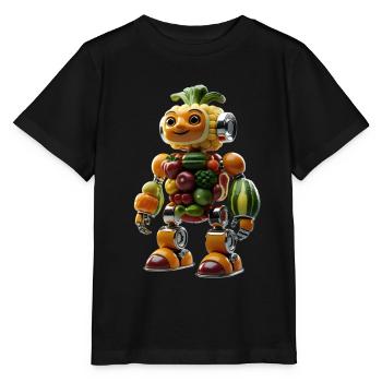 Veggie Robot Parade - Stanley/Stella Kinder T-Shirt MINI CREATOR  - Schwarz - Vorne - Mikhail (115cm)