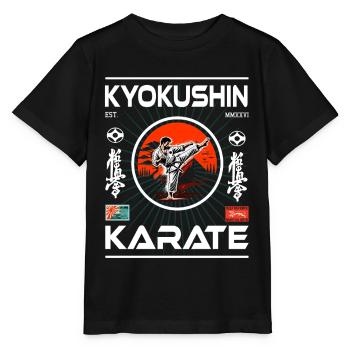 Kyokushin Karate Design für echte Karateka - Stanley/Stella Kinder T-Shirt MINI CREATOR  - Schwarz - Vorne - Mikhail (115cm)