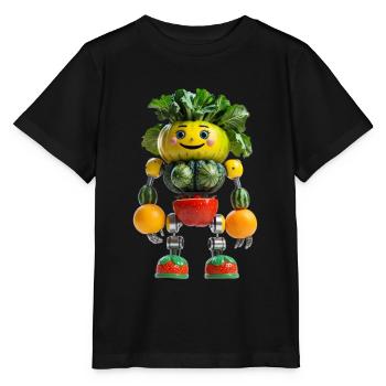 Robot synthétique biologique : Guvina Fruit-Bot - T-shirt bio MINI CREATOR Stanley/Stella Enfant - noir - Devant - Mikhail (115cm)