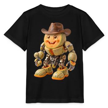 Melon Cowboy Robot: Organic Synthetic Cyborg - Stanley/Stella MINI CREATOR Kids’ T-Shirt - black - Front - Mikhail (115cm)