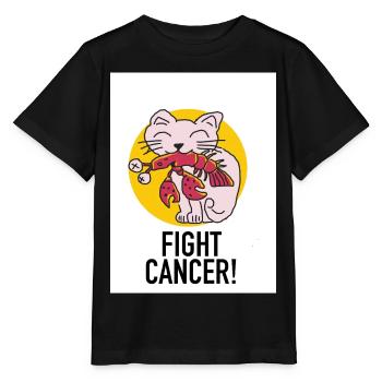 Katzenheld gegen Krebs mit Hummer - Stanley/Stella Kinder T-Shirt MINI CREATOR  - Schwarz - Vorne - Mikhail (115cm)