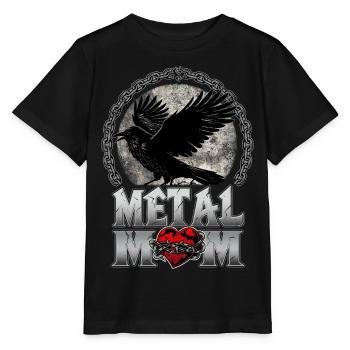 Metal Mom Raven Gift Heavy Metal Woman - Stanley/Stella Kinder T-Shirt MINI CREATOR  - Schwarz - Vorne - Mikhail (115cm)