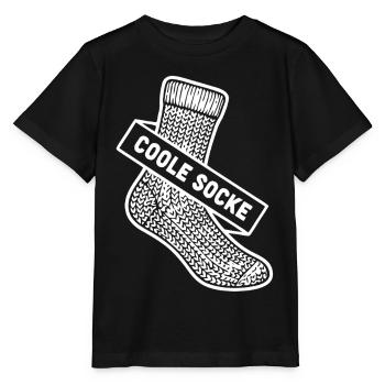 Coole Socke Banner - Stanley/Stella Kinder T-Shirt MINI CREATOR  - Schwarz - Vorne - Mikhail (115cm)