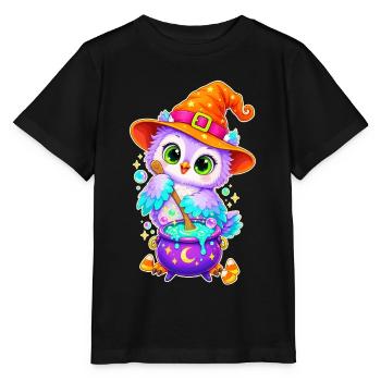HexenEule beim Zaubertrank - Stanley/Stella Kinder T-Shirt MINI CREATOR  - Schwarz - Vorne - Mikhail (115cm)