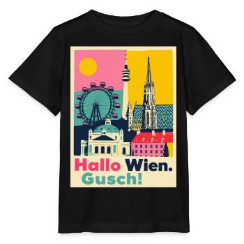 Wien-Vienna-Unfreundlich-Freundlichkeit - Stanley/Stella Kinder T-Shirt MINI CREATOR  - Schwarz - Vorne - Mikhail (115cm)